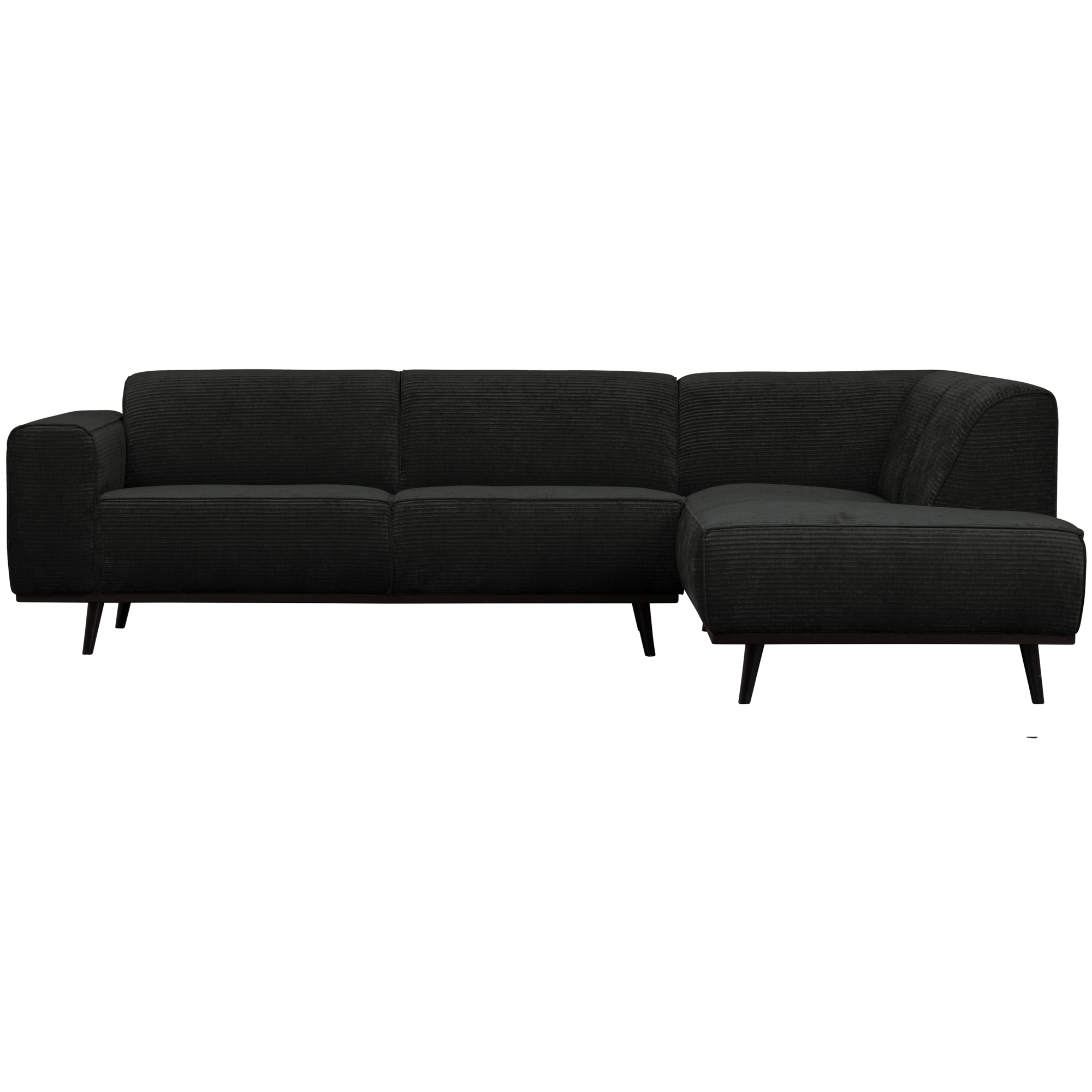 Hoekbank Statement Statement Hoekbank Rechts - Platte Brede Rib - Graphite