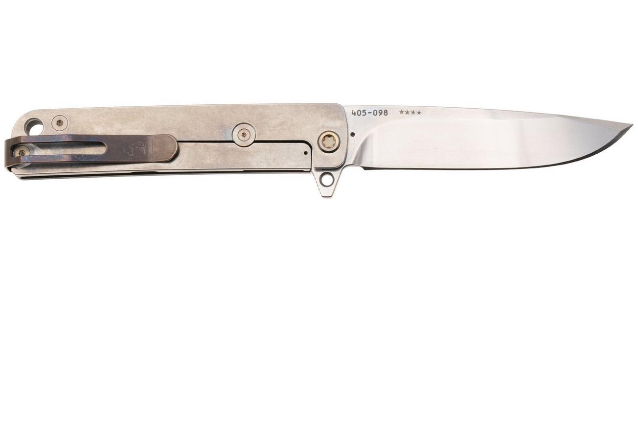 Medford M-48, 25-M48-02, S45VN Tumbled Blade, Green Aluminum Handle, Bronze Hardware zakmes
