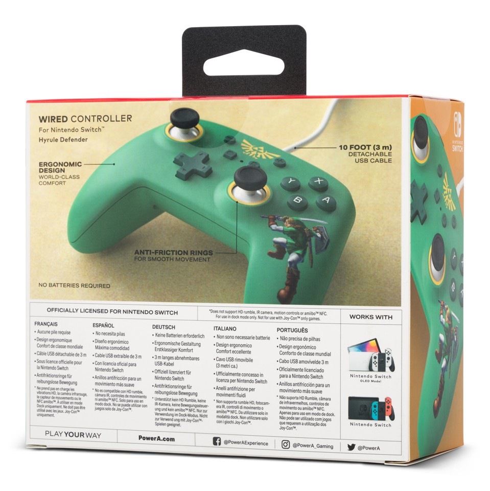 PowerA Wired Controller - Hyrule Defender /Nintendo Switch