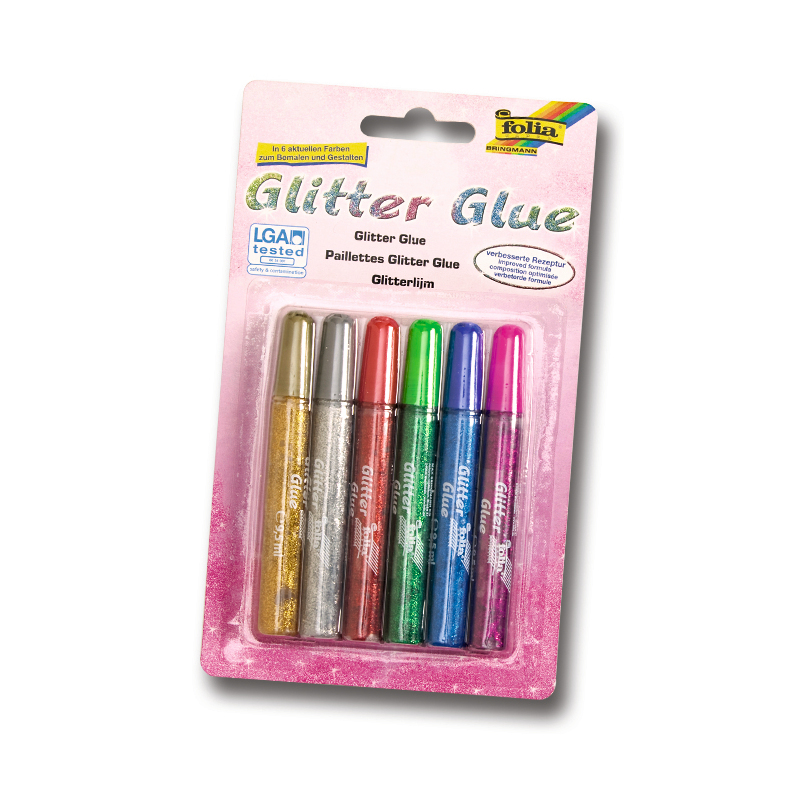 Folia Glitter-Glue assortiert