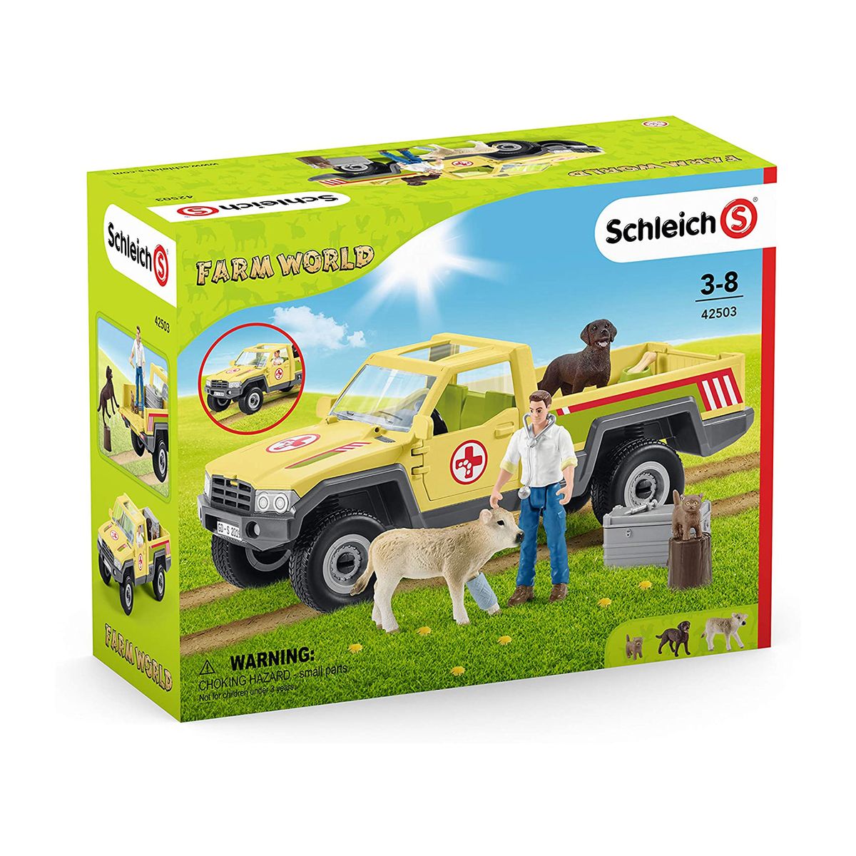 Schleich 42503 - Farm World - Tierarztbesuch auf dem Bauernhof, Spielset