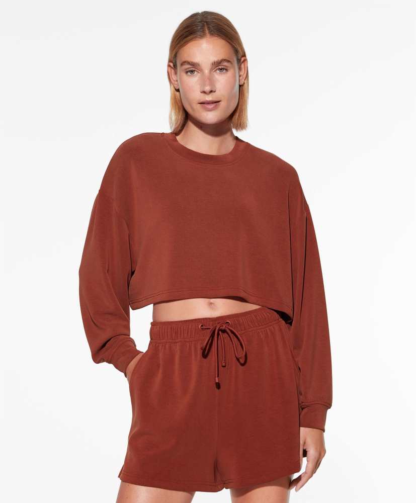 Moletom cropped de modal