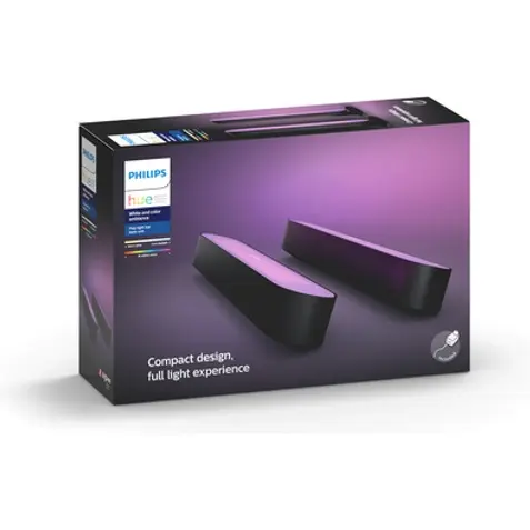 Lampe connectée Philips Hue Play pack de 2 - Noir