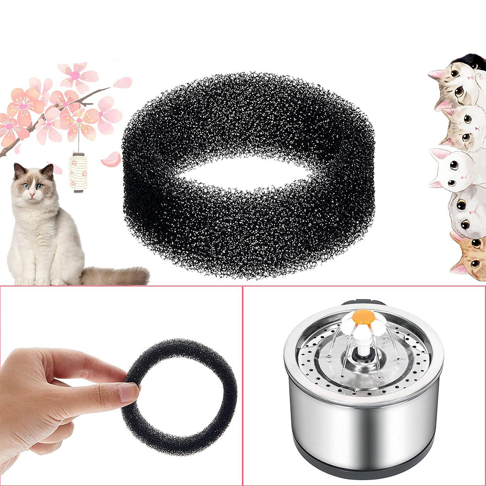 (4er Set) Ersatz Filter für Edelstahl Katzen Trinkbrunnen USB Hunde Wasserspender