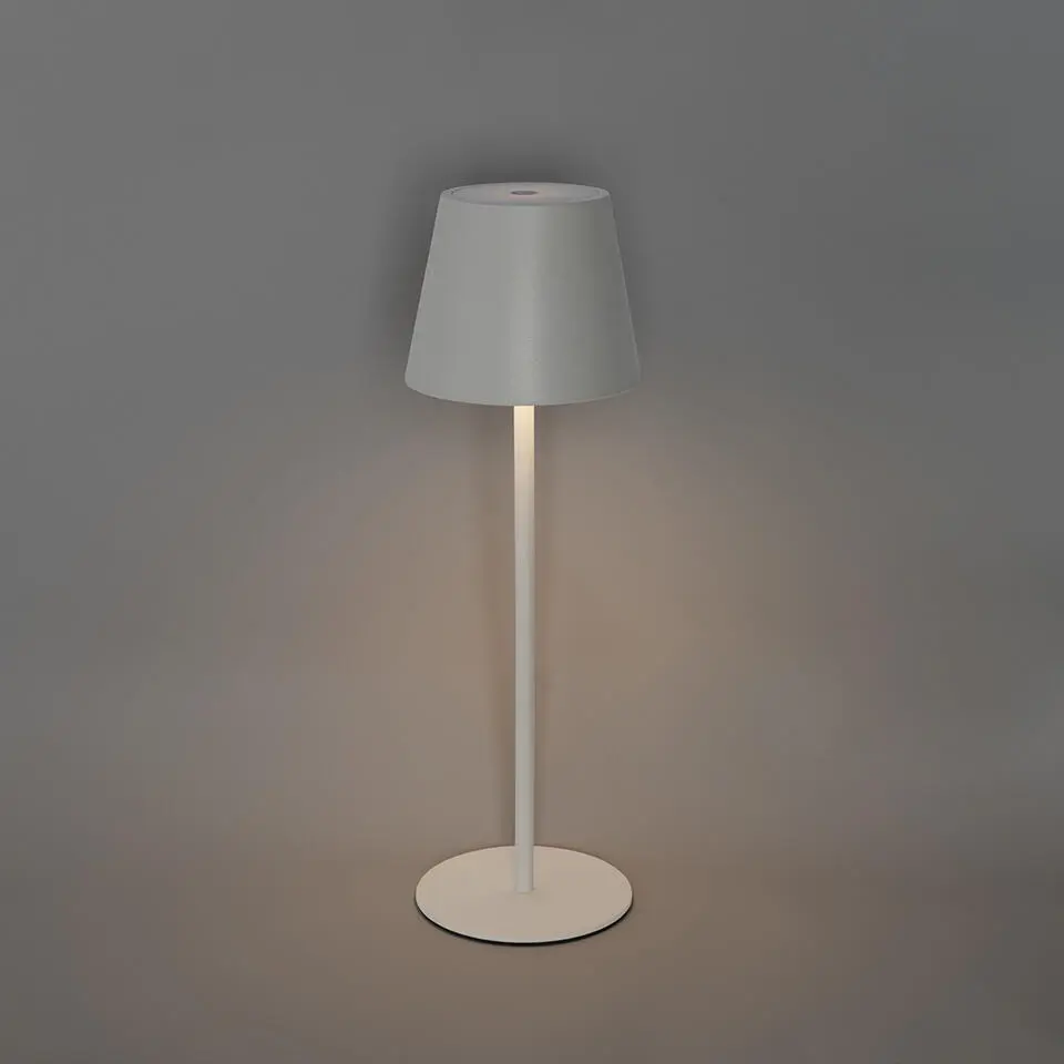 Qazqa tafellampen murdock wit geïntegreerde led