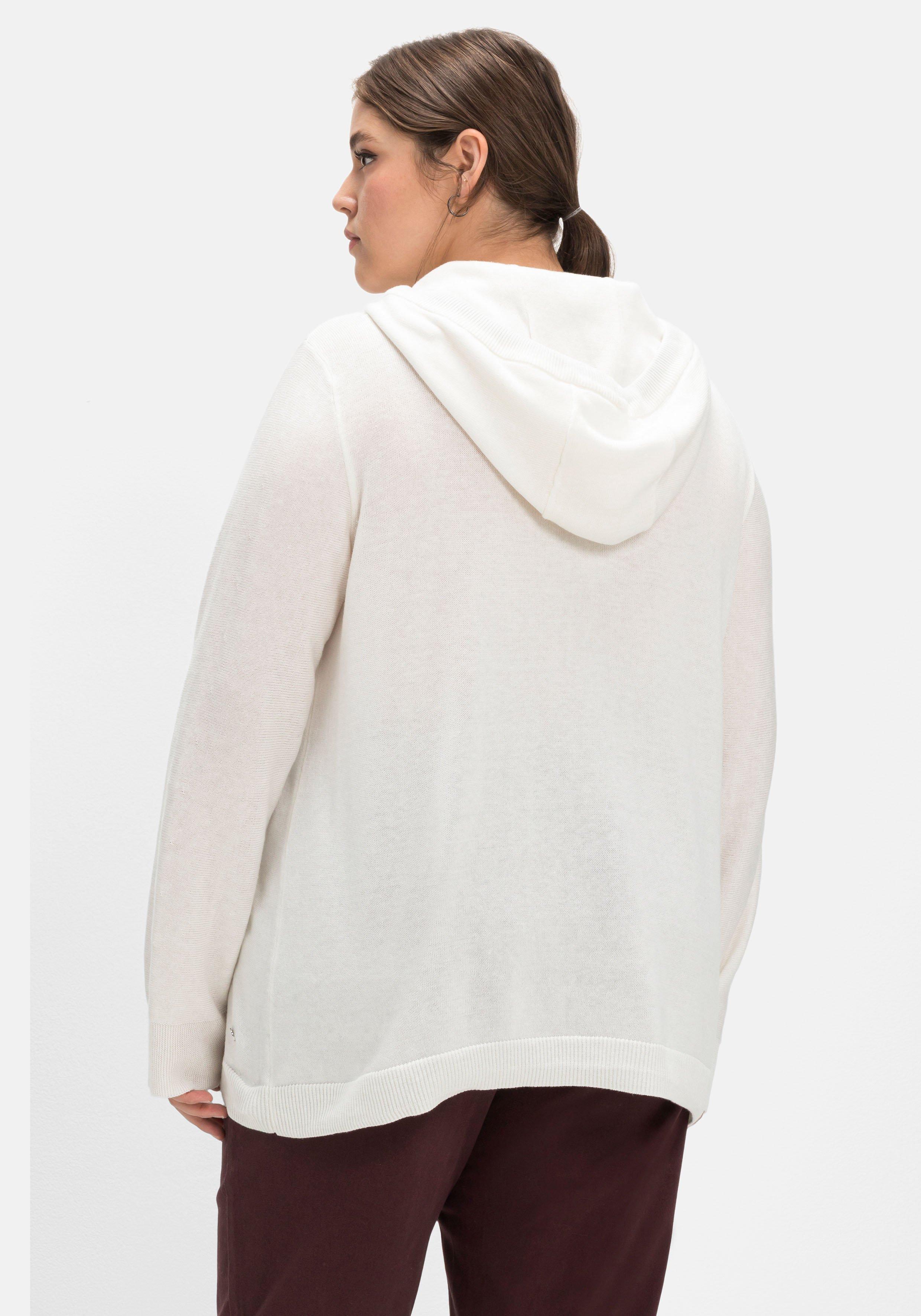 Pullover mit Kapuze und Intarsien-Streifen