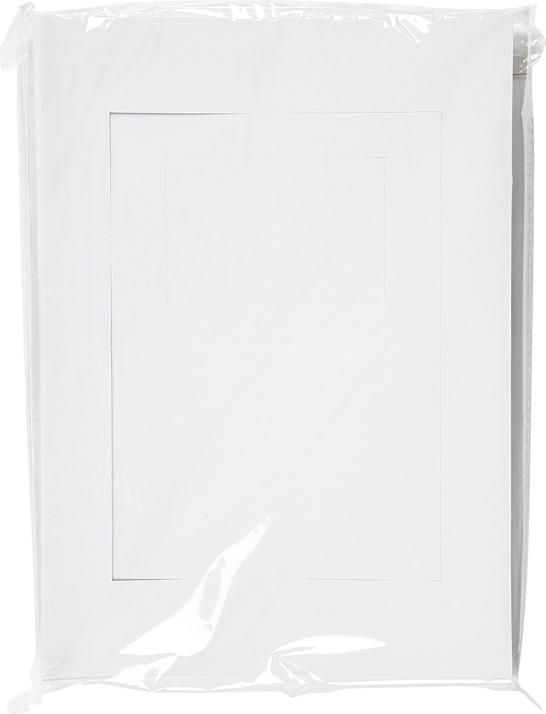 Passepartoutrammer - Str. A4+A6 - 230 G - Hvid - 2X60 Stk