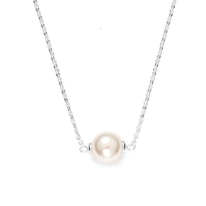Collier argent et sa perle