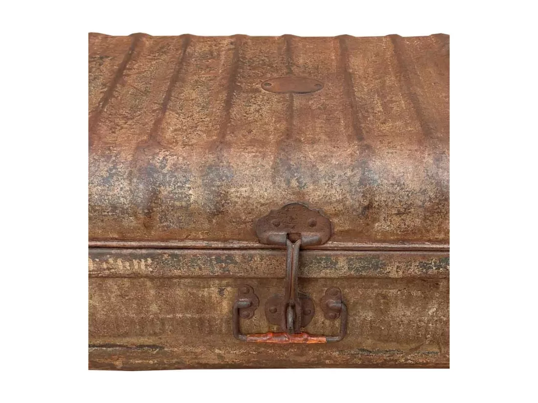 Valise en métal marron 67x45x29h