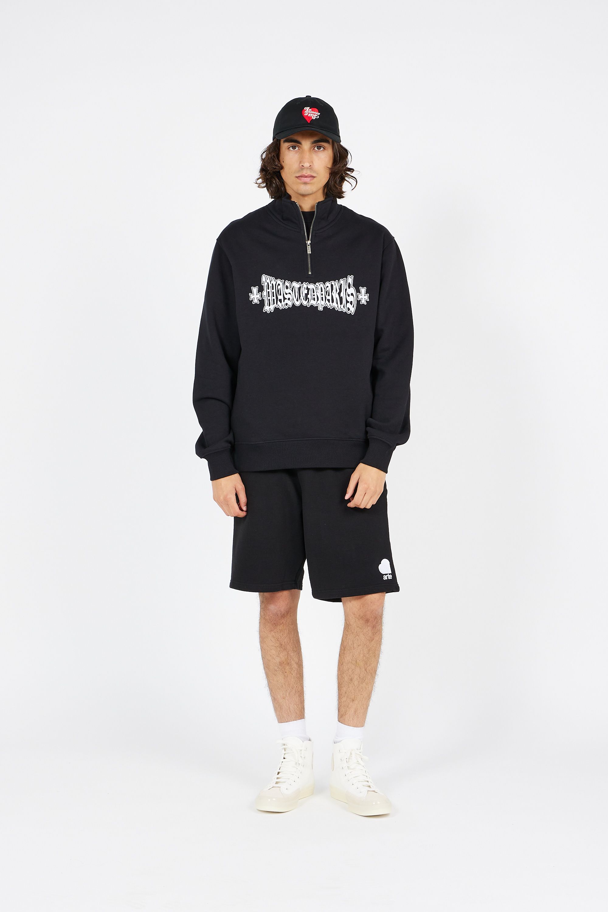 WASTED Sweat zippé FUNNEL LONDON CROSS Noir