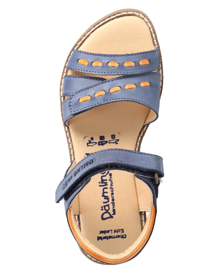 Leder-Sandalen VIVIAN in dunkelblau