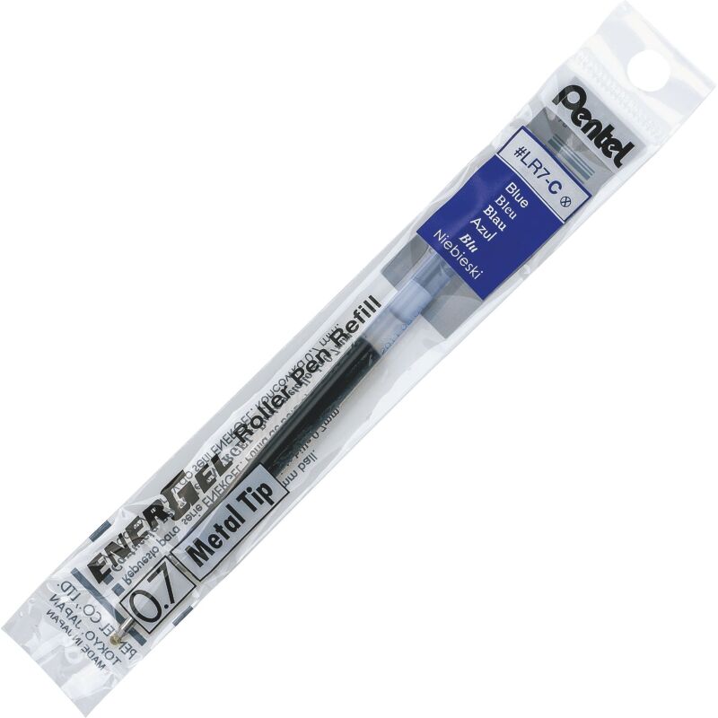 Recharge pour stylo Roller Energel Pentel pointe moyenne 0,7 mm