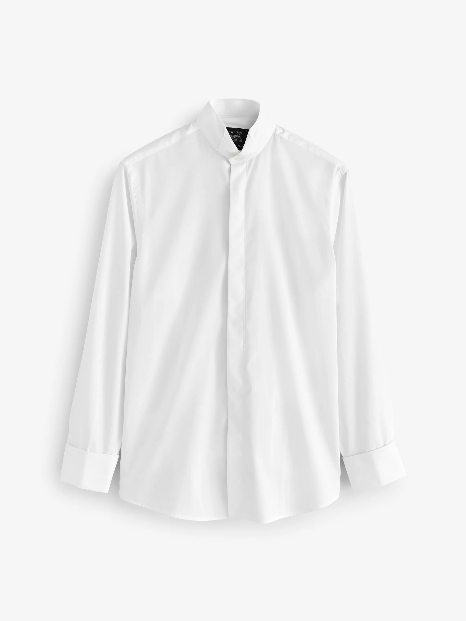 Savile Row Company Slim Fit Cotton White Wing Collar Double Cuff Formal Dress Shirt
