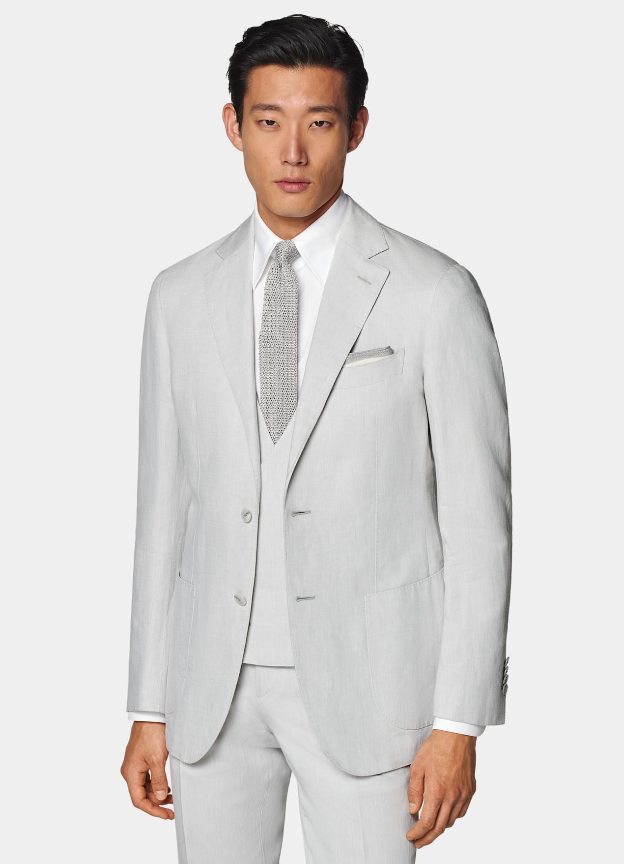 Costume trois pièces Havana coupe Tailored gris clair
