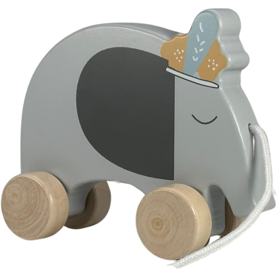 Beyounic Nachzieh Elefant aus Holz