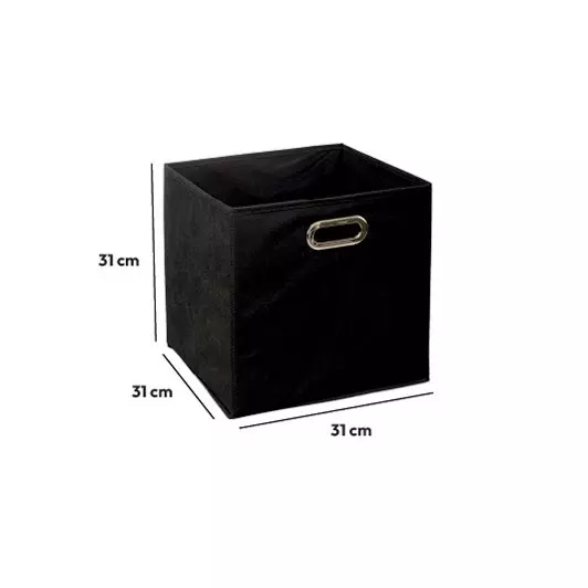 Panier de rangement (31 x 31 cm) Helena Noir