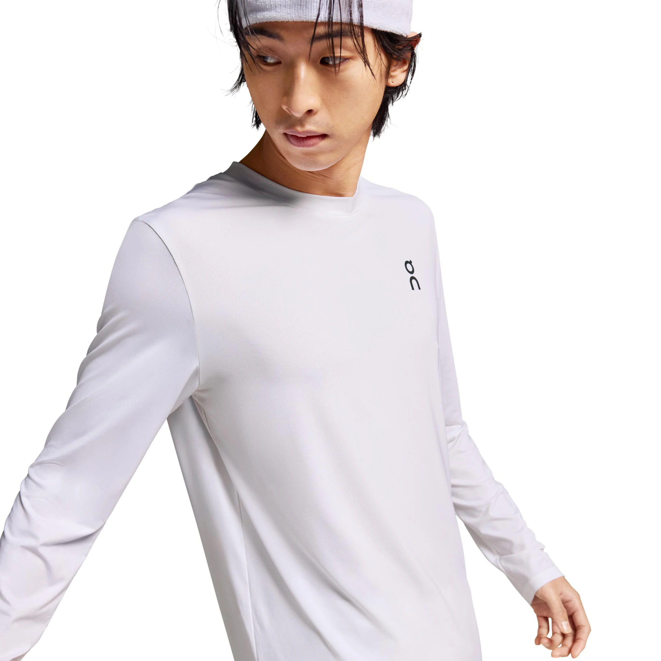 On Court Haut Manches Longues Hommes - Blanc