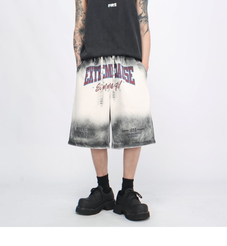 Derbundy - Wijde shorts met hoge taille en letters