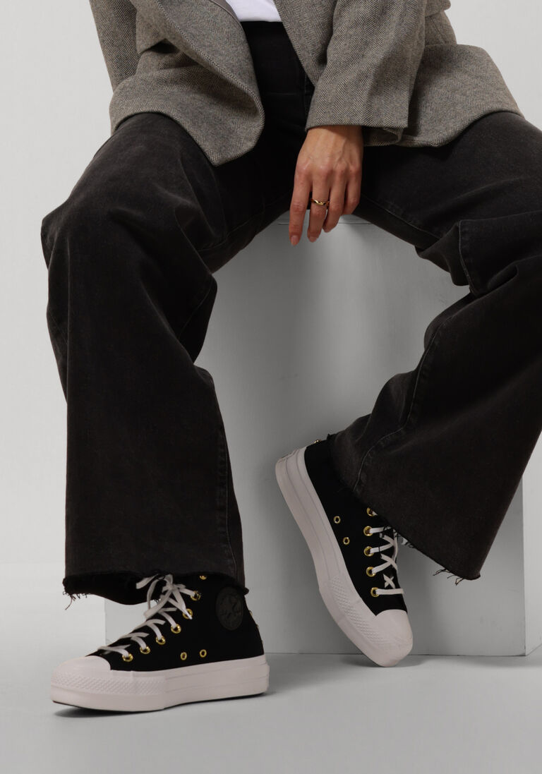 CONVERSE zwarte converse hoge sneaker chuck taylor all star lift platform