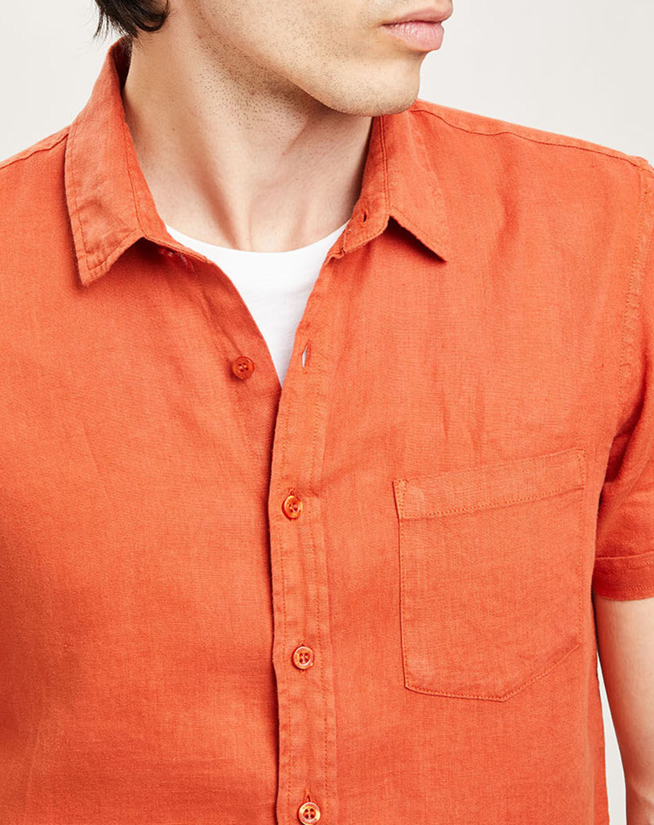 Harris Wilson Chemise regular 100% Lin Efe rousse