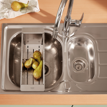 Grohe Keukenmengkraan Start Edge Hoge Uitloop Uittrekbare Mousseur Chroom