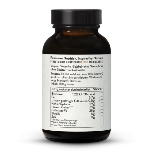 Sunday Natural Products  Bio Wilde Heidelbeeren Pulver
