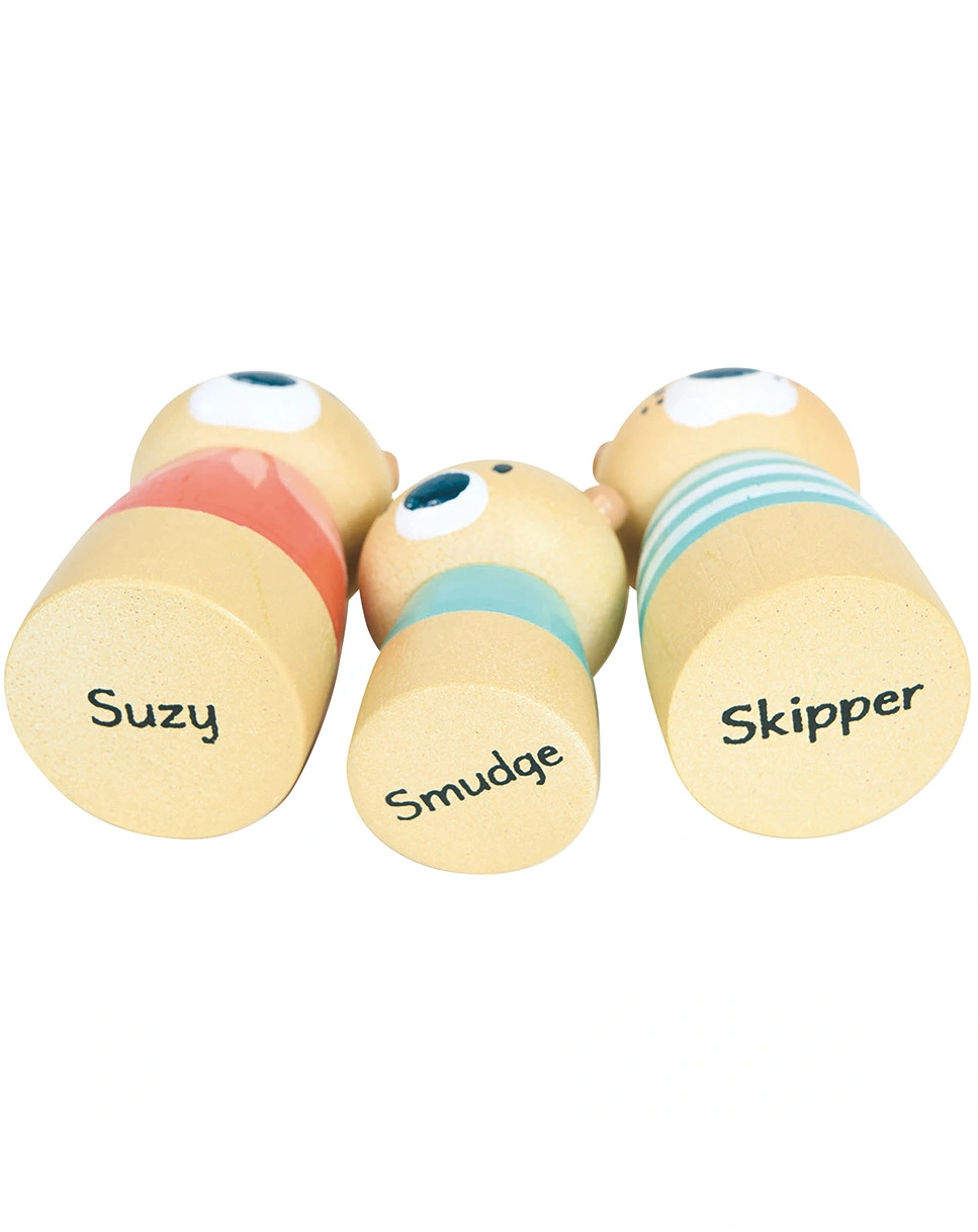 Spielfiguren-Set HAUSBOOT aus Holz