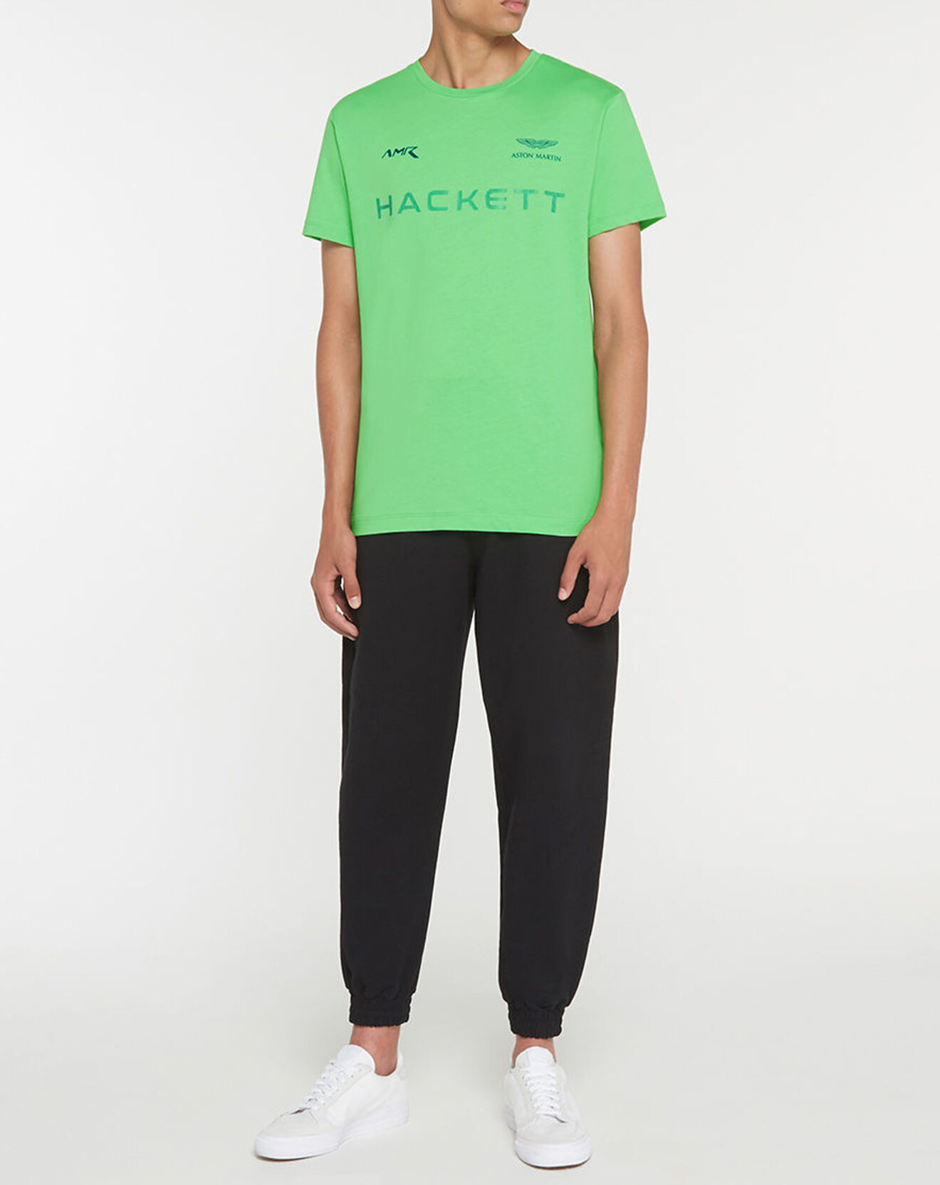 Hackett London T-Shirt Aston Martin Racing vert fluo