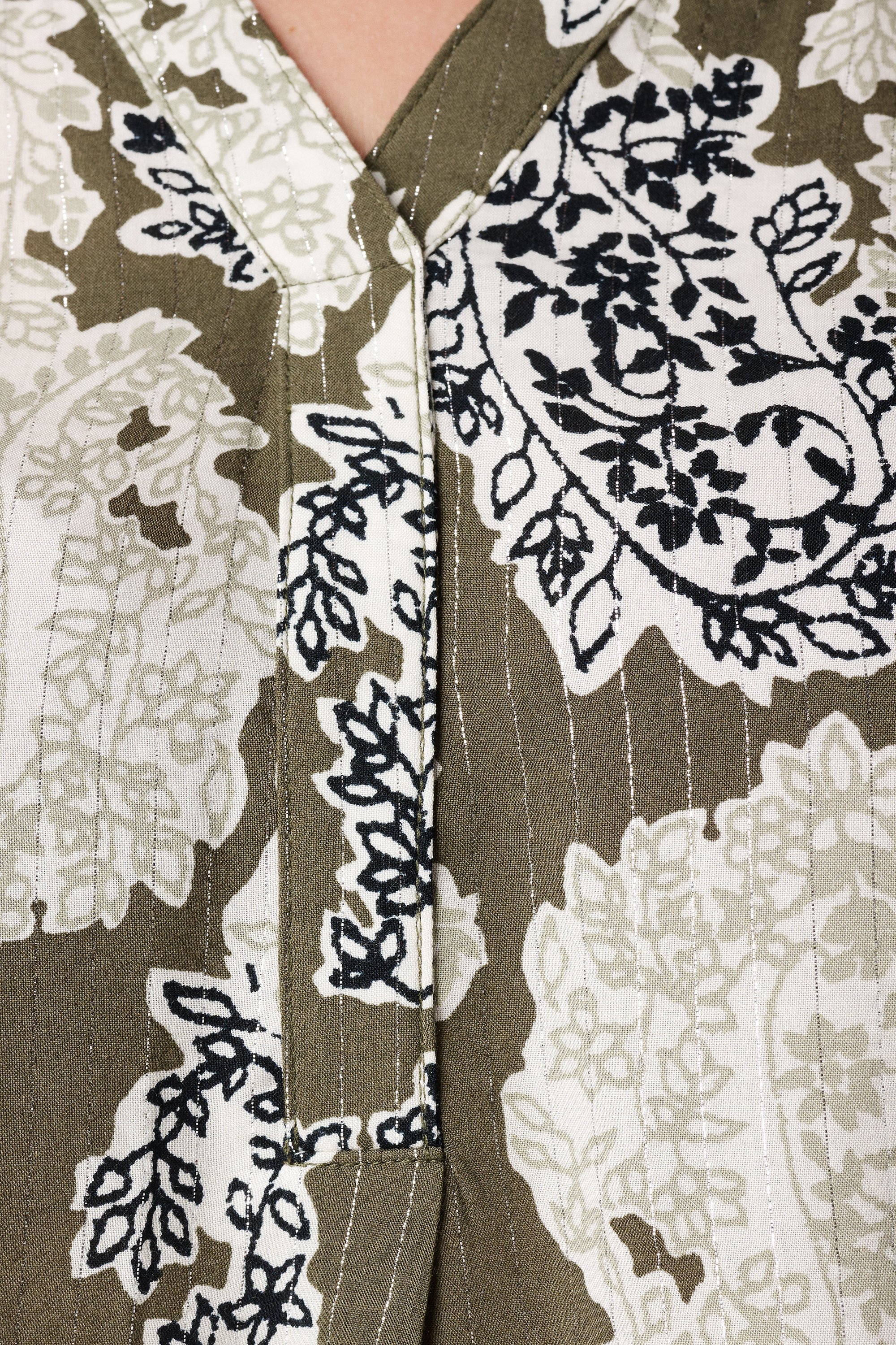 Blouse met print Multi Khaki