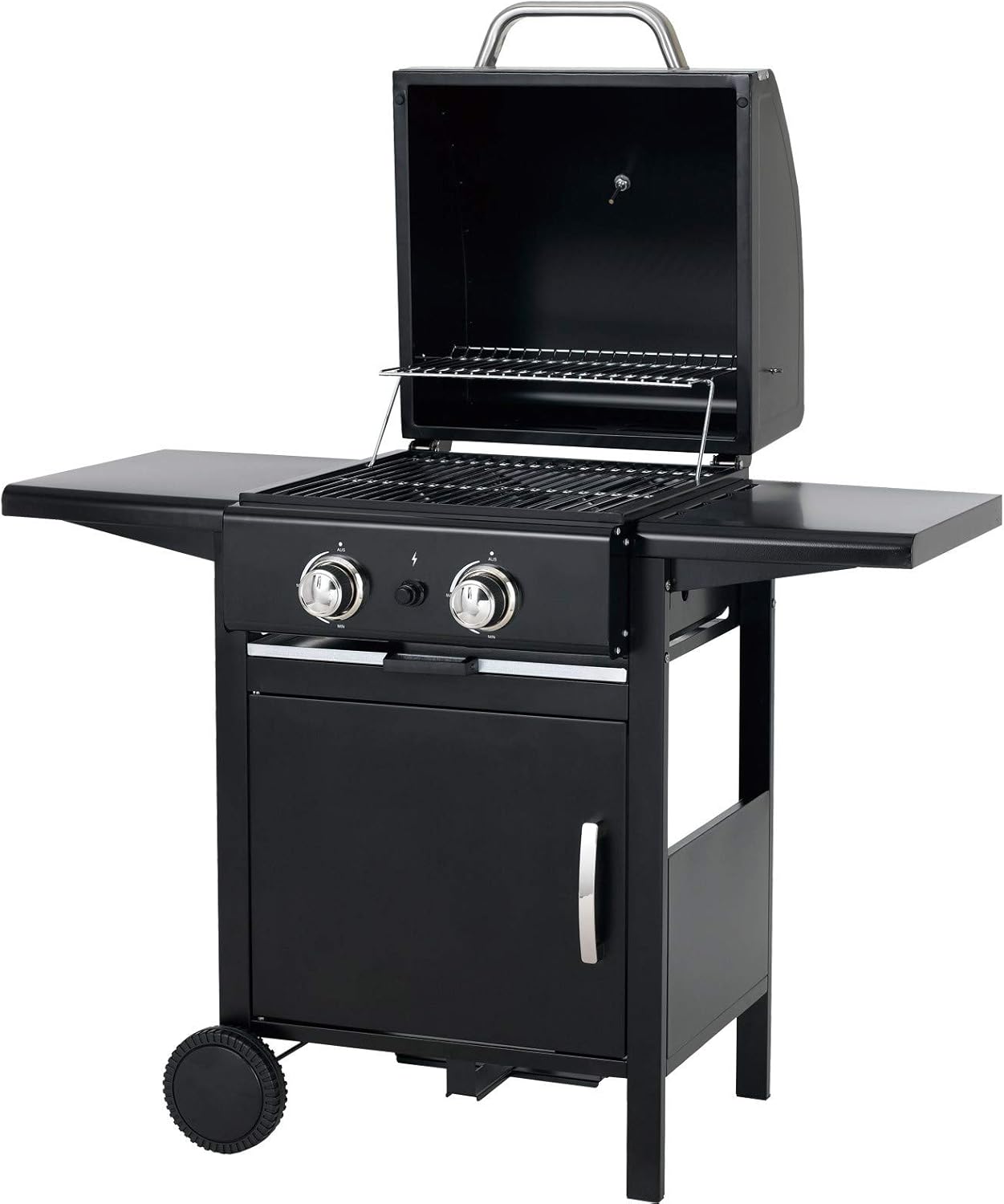 tepro Gasgrill Mayfield 2 mit 2 hochwertigen, leistungsstarken Edelstahlbrennern, verchromten Grillrosten (Rost-in-Rost-System), großer Warmhaltefläche, integriertem Thermometer im Deckel und praktischen Seitenablagen, Maße ca. 112 x 58 x 100 cm - 20