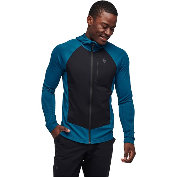 Veste polaire ski rando BLACK DIAMOND M COEFFICIENT LT HYBRID HOODY KINGFISHER-BLACK