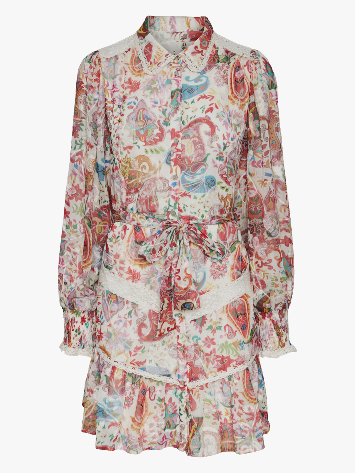 Bothe Long Sleeve Emb Dress