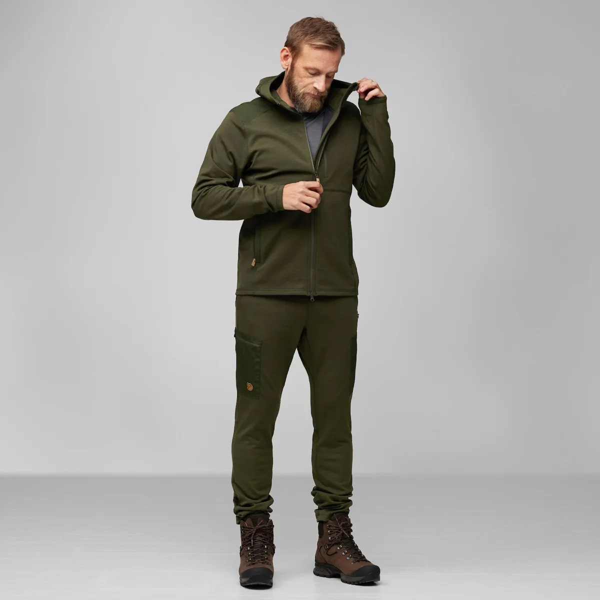 Fjällräven Men's Keb Fleece Hoodie Deep Forest