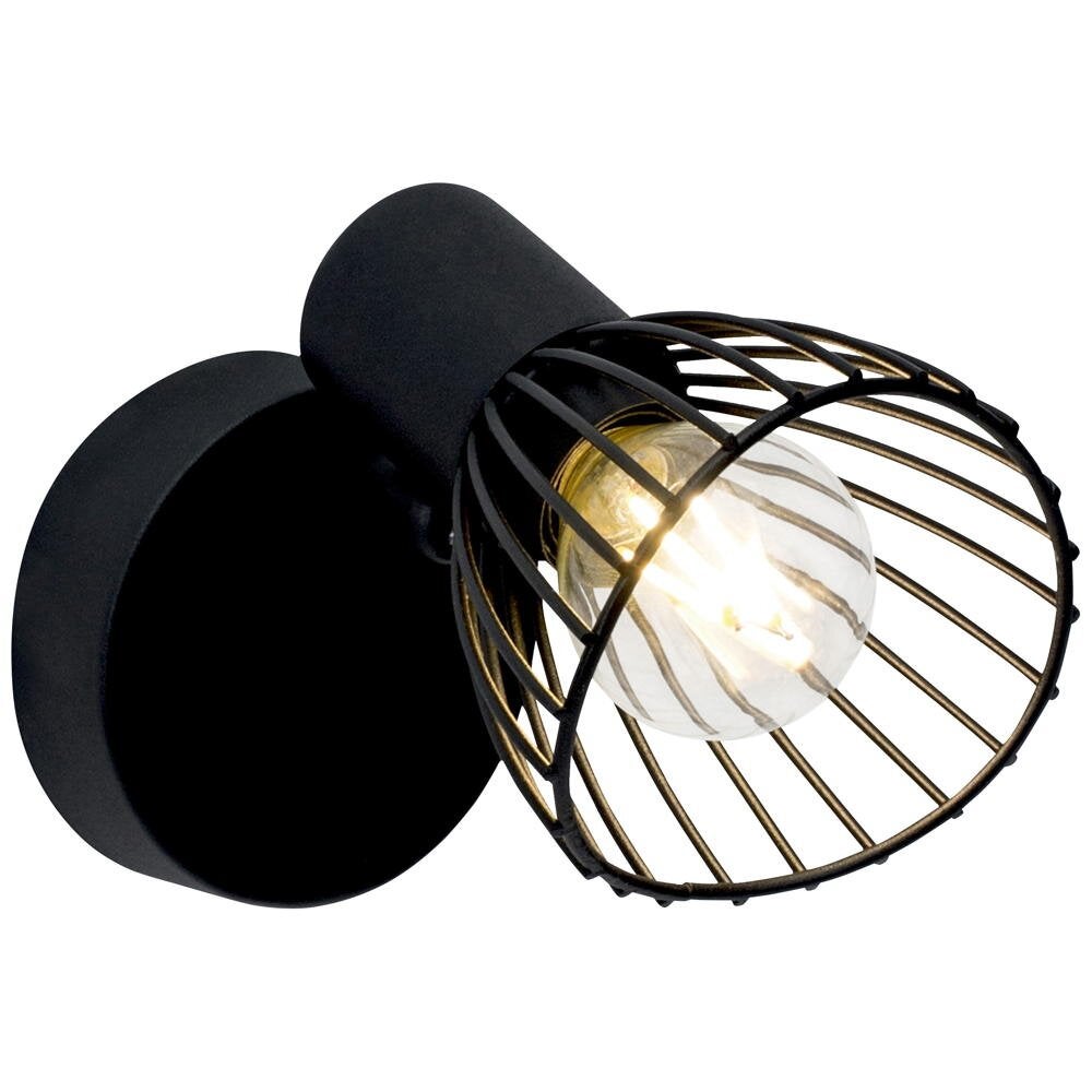 Elhi wandlamp in zwart E14