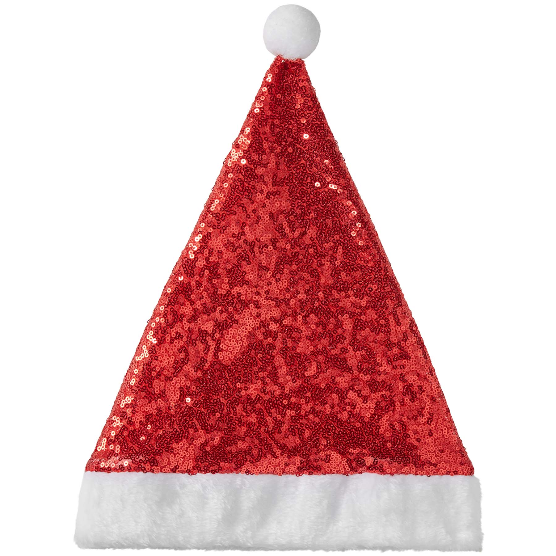 tectake® Weihnachtsmütze mit roten Pailletten