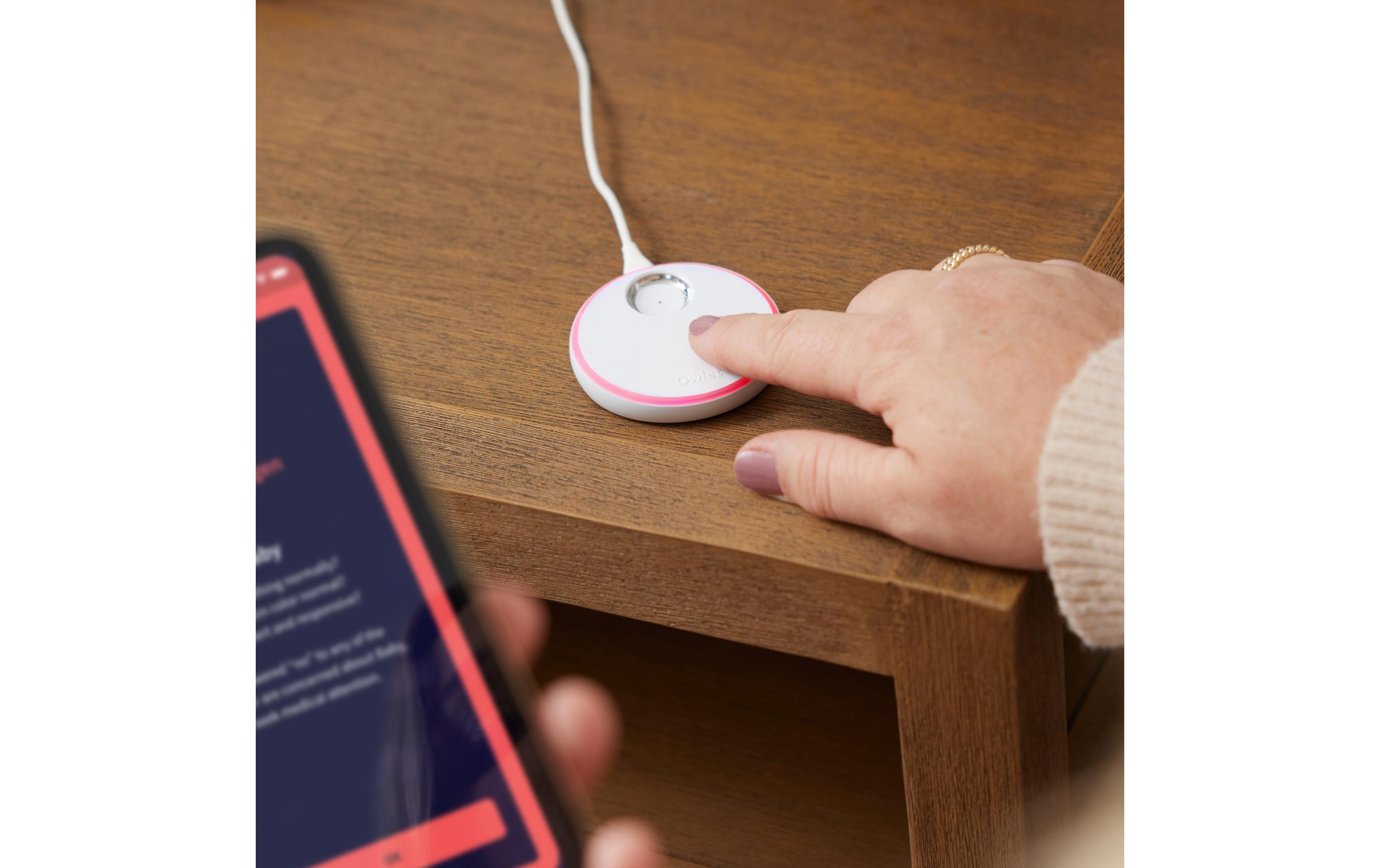 Babyphone Dream Sock Edelrosa<br>Medizinisch geprüftes Babyphone mit Echtzeitmessungen und Gesundheitsmeldungen