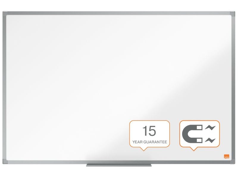 Nobo Essence Whiteboard aus Stahl, 60 x 90 cm, magnethaften Stahl Whiteboard im klassischen Format 60 x 90 cm mit magnetischer Oberfläche und Eckmontage
