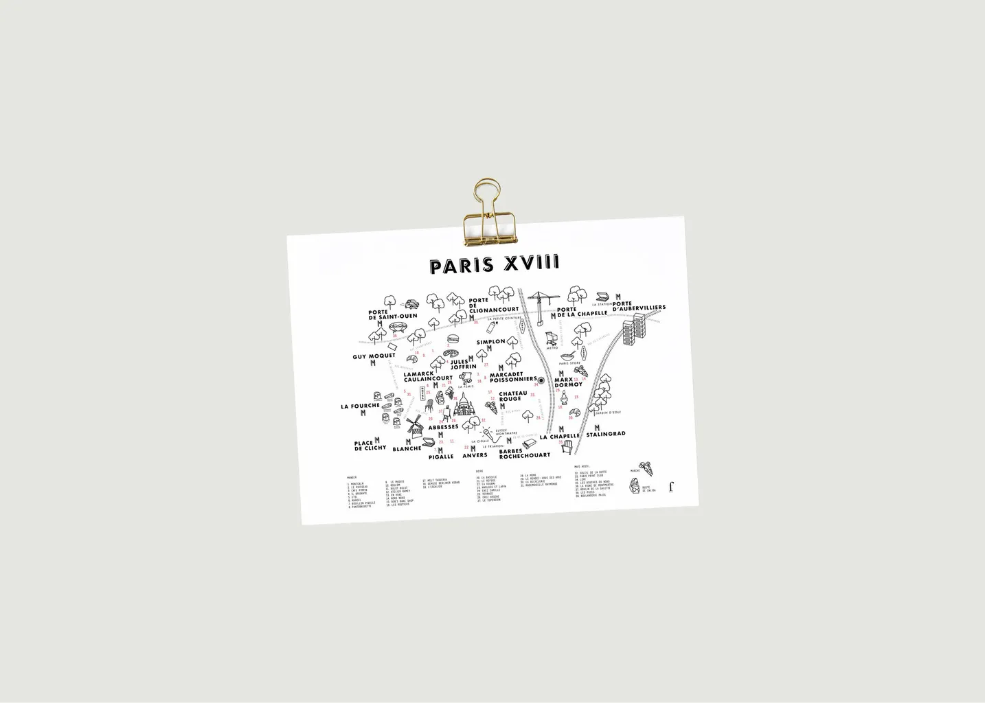 Affiche Quartier parisien 18ème Fere Paris