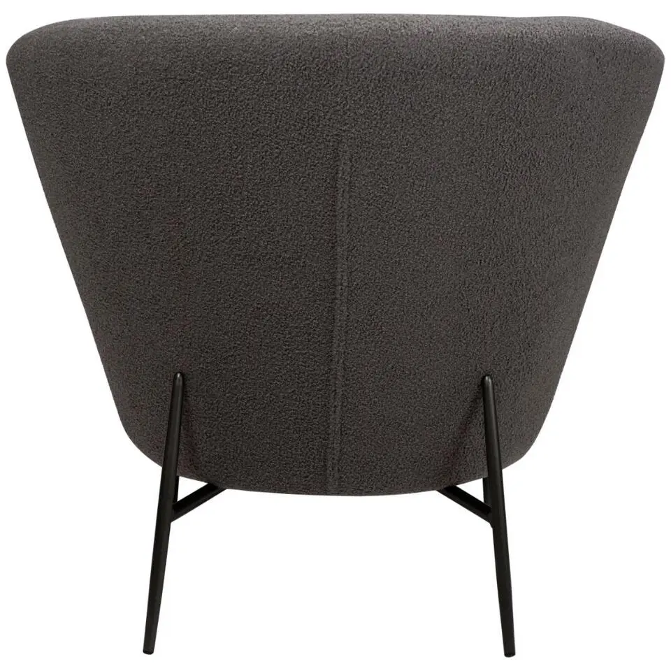 Hioshop Orbit Dan-Form fauteuil bouclé grijs