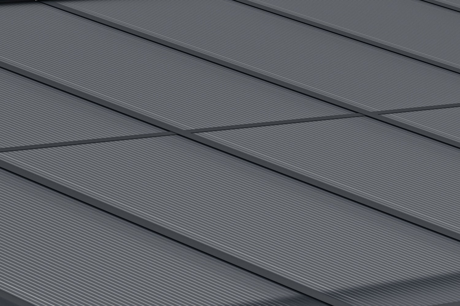Terrasoverkapping/carport KLEO 400L300 aluminium grijs