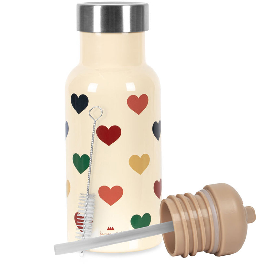 konges sløjd rvs thermosfles - bon coeur coloré - 350 ml