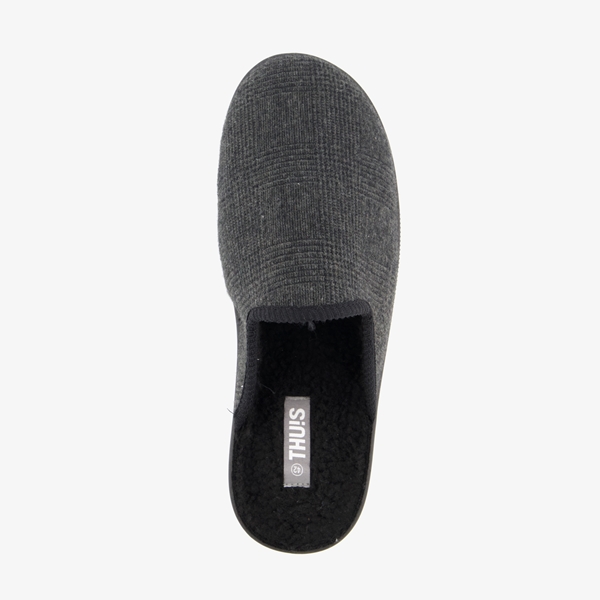 Thu!s heren pantoffels geruit grijs