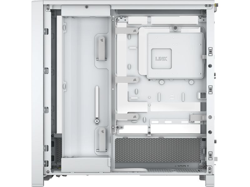 Corsair PC-Gehäuse Frame 4000D Weiss Midi Tower-Gehäuse mit Seitenfenster