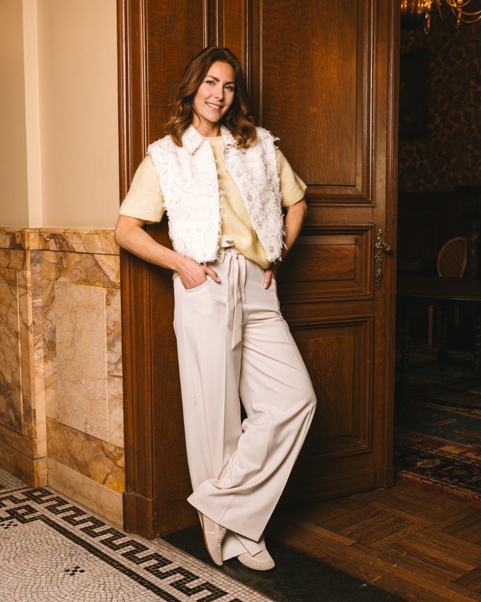 Di Lauro Toska Ecru Damesloafers