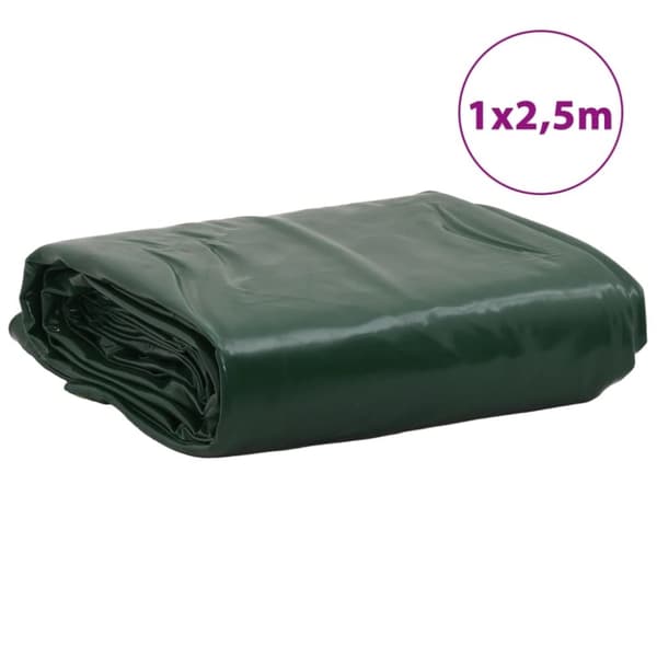 vidaXL Presenning grønn 1x2,5 m 650 g/m²