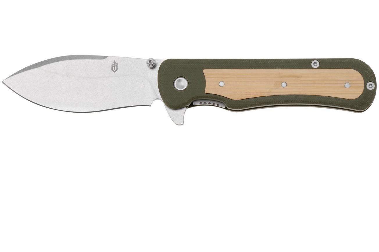 Gerber Confidant Bamboo 1066477 OD Green G10, Bamboo Inlay, zakmes
