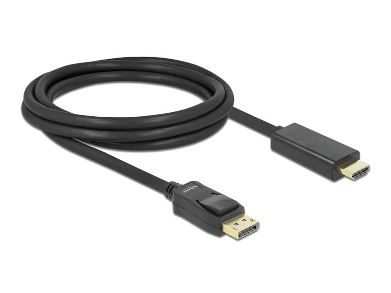 Delock Kabel DisplayPort - HDMI, 2 m Delock Kabel DisplayPort 1.1 Stecker > High Speed HDMI-A Stecker Passiv 2 m schwarz