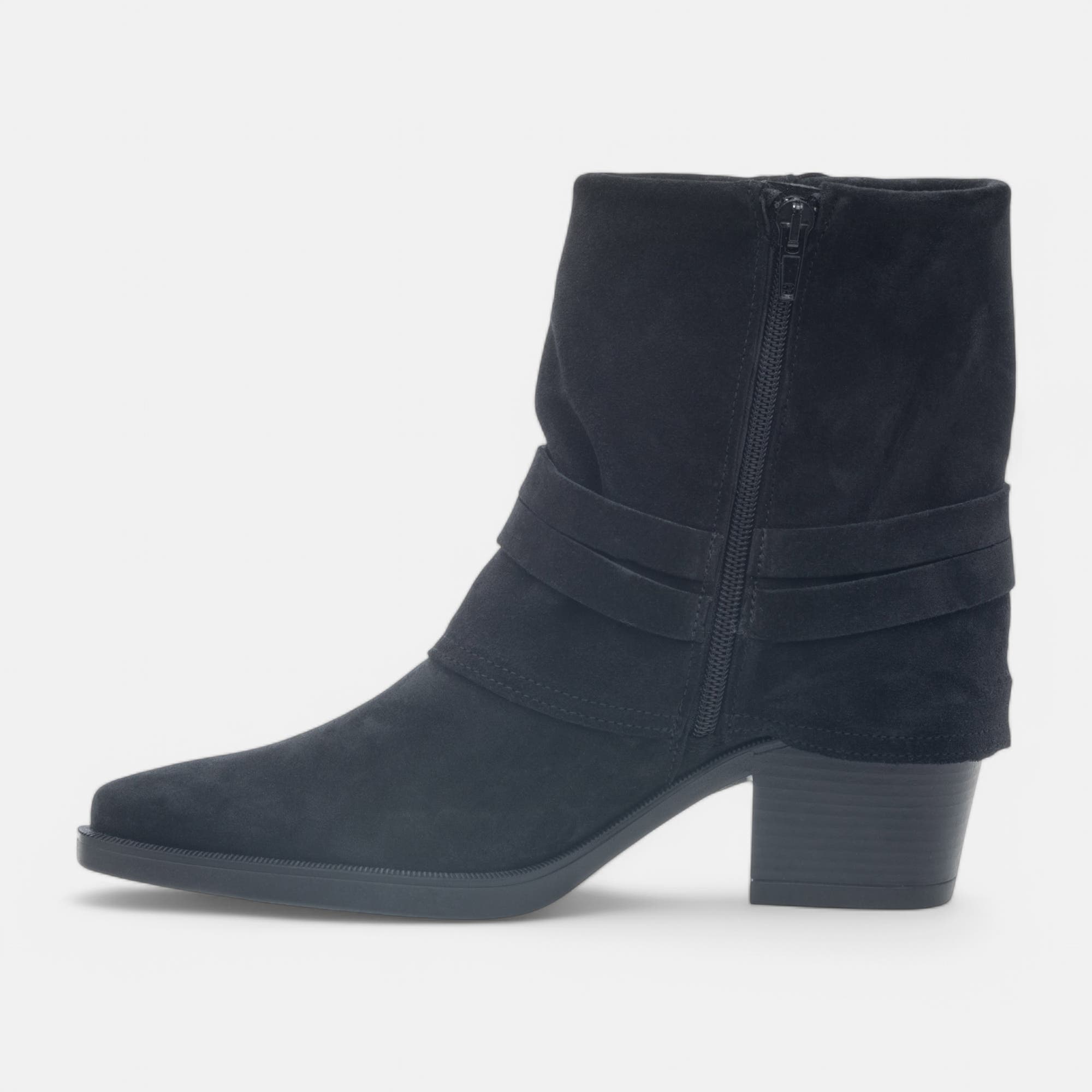 Santiags à talon Femme en cuir noir