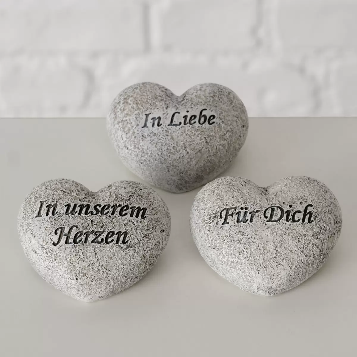 Deko-Aufsteller Vermissen Tristeza Grau