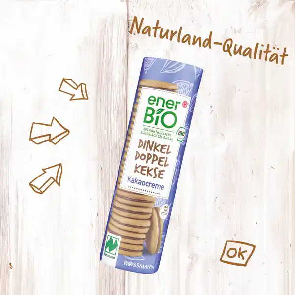 Dinkel Doppelkeks Kakaocreme Naturland
